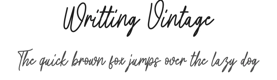 Writting Vintage