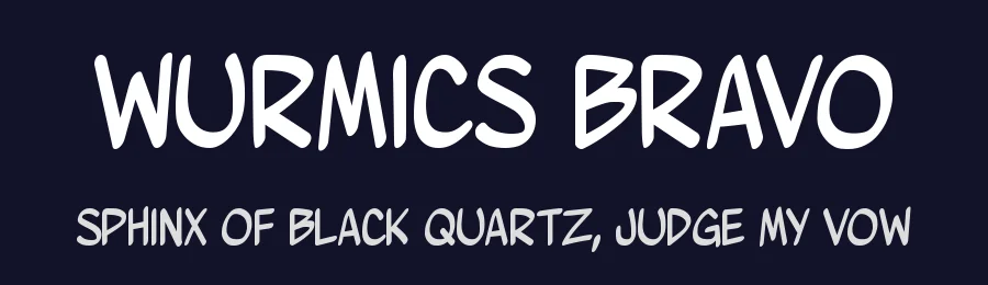 Wurmics Bravo by Jonathan Wu — Decorative Font — thumbnail 2