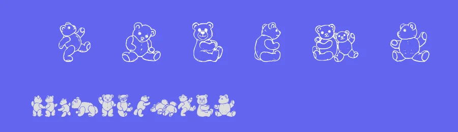 WW Beary Special by Angela Lane — Dingbats Font — thumbnail 3