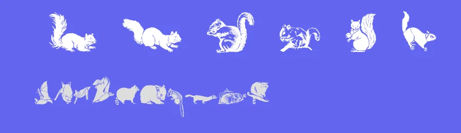 WW Furry Friends by Angela Lane — Dingbats Font — thumbnail 3