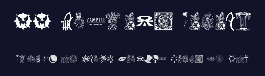 WW Vampire Sigils by White Wolf — Dingbats Font — thumbnail 2