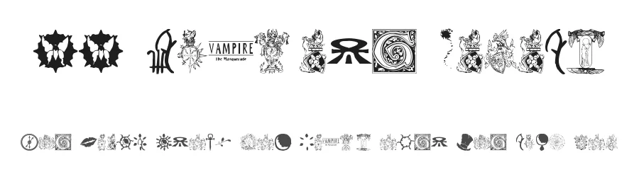 WW Vampire Sigils by White Wolf — Dingbats Font