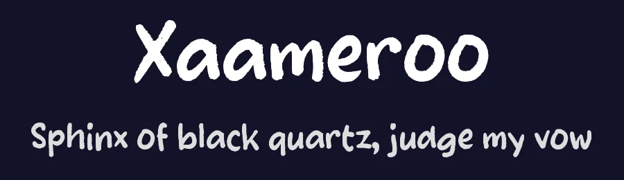 Xaameroo by wepfont.com — Script Handwritten Font — thumbnail 2