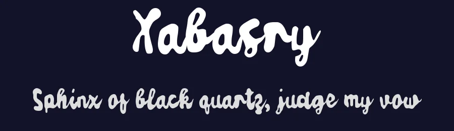 Xabasry by wepfont.com — Script Handwritten Font — thumbnail 2
