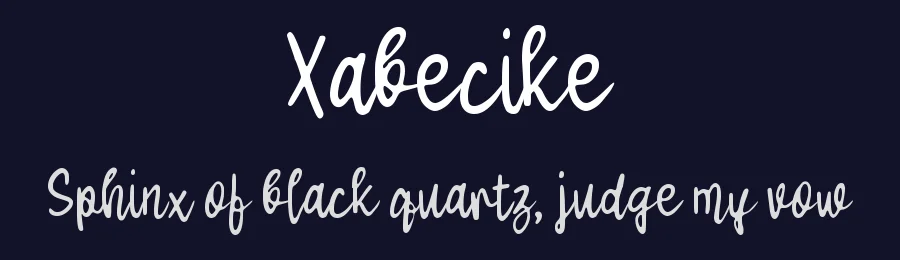 Xabecike by wepfont.com — Script Handwritten Font — thumbnail 2