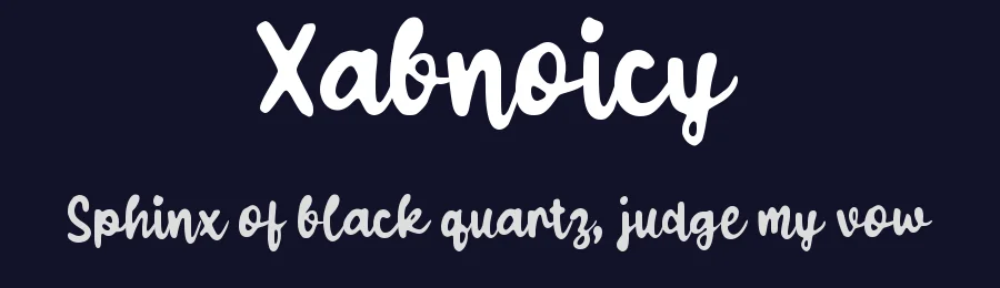 Xabnoicy by wepfont.com — Script Handwritten Font — thumbnail 2