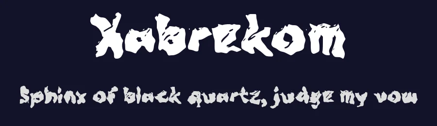 Xabrekom by wepfont.com — Decorative Font — thumbnail 2