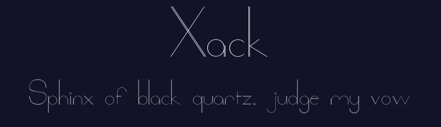 Xack by Jeremy Edelblut — Sans Serif Font — thumbnail 2
