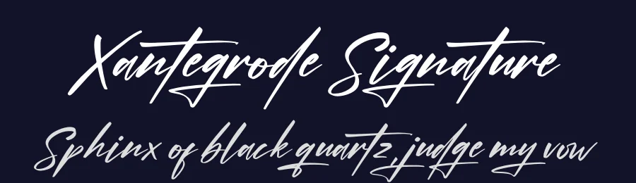 Xantegrode Signature by Perspectype Studio - Letterena.com — Script Handwritten Font — thumbnail 2
