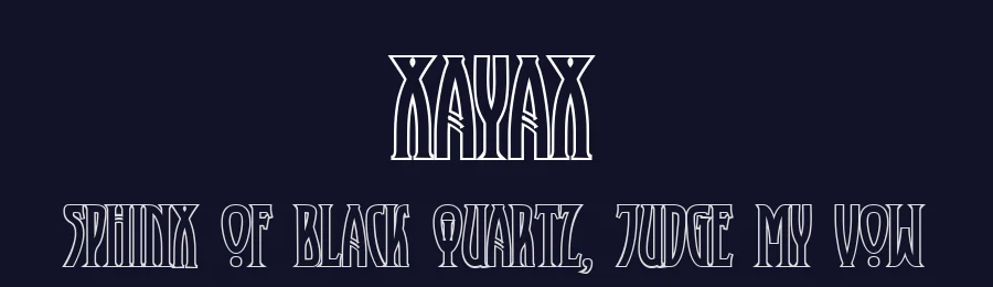 Xayax by Peter Wiegel — Decorative Font — thumbnail 2