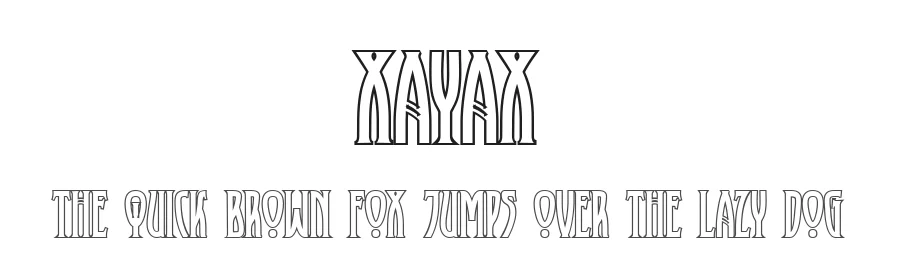 Xayax by Peter Wiegel — Decorative Font