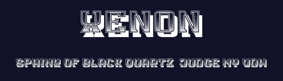Xenon by Vladimir Nikolic — Decorative Font — thumbnail 2