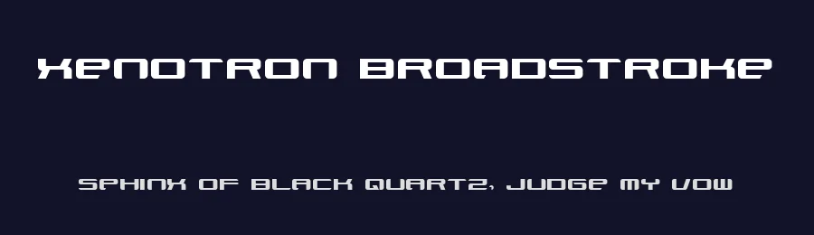 Xenotron Broadstroke by Hybrid Space — Display Font — thumbnail 2