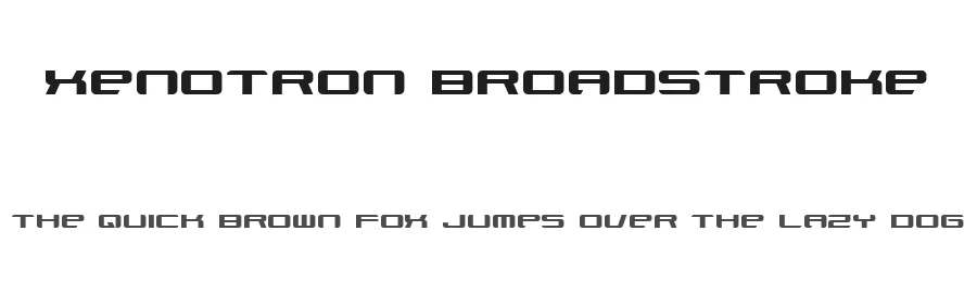 Xenotron Broadstroke by Hybrid Space β Display Font