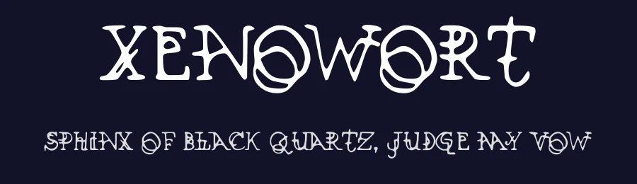 Xenowort by Typodermic Fonts — Decorative Font — thumbnail 2