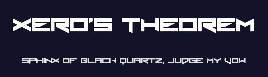 Xero's Theorem by Chequered Ink — Display Font — thumbnail 2