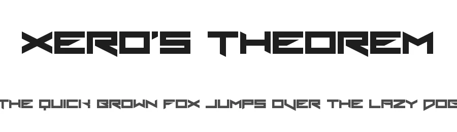 Xero's Theorem by Chequered Ink — Display Font