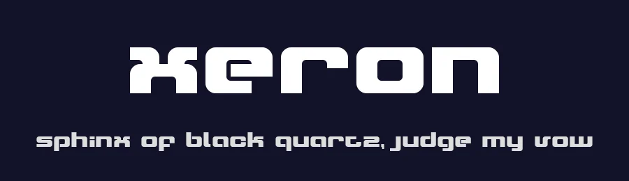 Xeron by dustBUST — Display Font — thumbnail 2