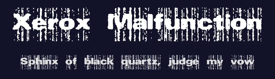 Xerox Malfunction by Ænigma — Decorative Font — thumbnail 2