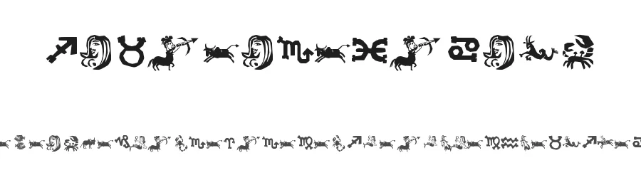 Xilo in Zodiac by Galdino Otten Fonts — Dingbats Font