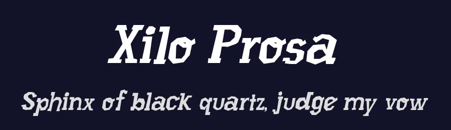 Xilo Prosa by Galdino Otten Fonts — Decorative Font — thumbnail 2