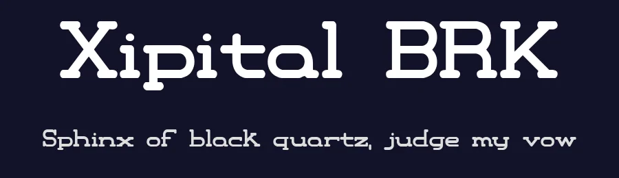 Xipital BRK by Ænigma — Decorative Font — thumbnail 2