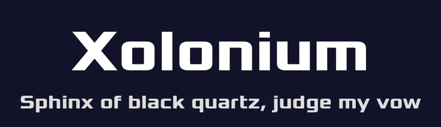 Xolonium by Severin Meyer — Display Font — thumbnail 2