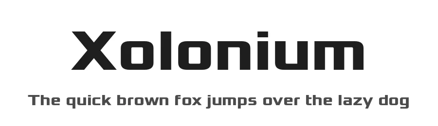 Xolonium by Severin Meyer — Display Font