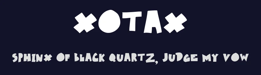 Xotax by hati — Decorative Font — thumbnail 2