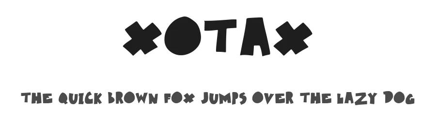 Xotax by hati — Decorative Font