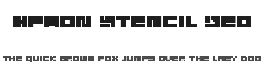 Xpron Stencil Geo by Eka Rifqi Setiawan — Display Font