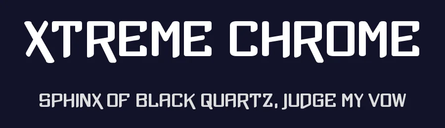 Xtreme Chrome by Vic Fieger — Display Font — thumbnail 2