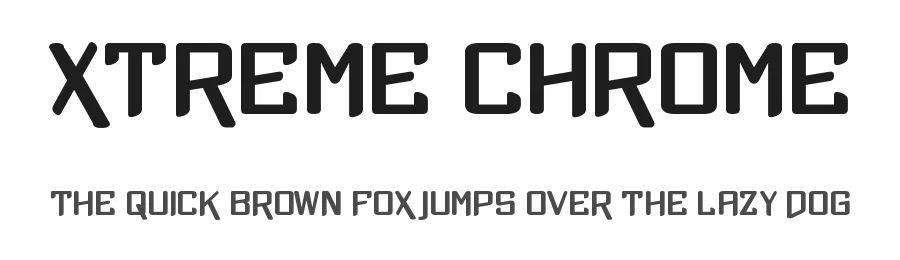 Xtreme Chrome by Vic Fieger — Display Font
