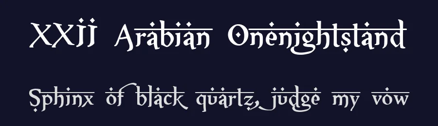 XXII Arabian Onenightstand by Doubletwo Studios — Decorative Font — thumbnail 2