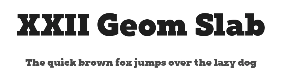 XXII Geom Slab