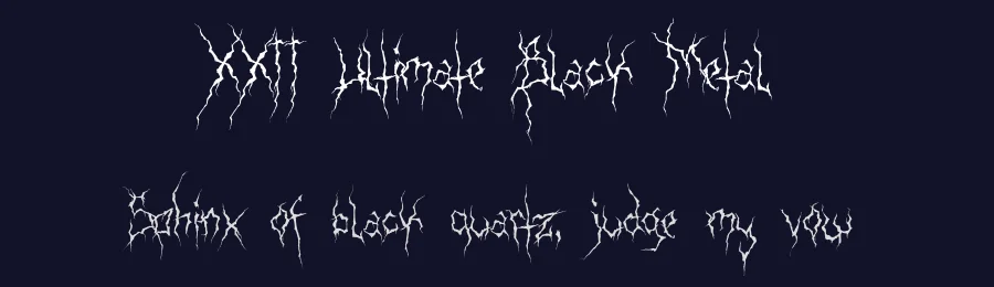 XXII Ultimate Black Metal by Doubletwo Studios — Decorative Font — thumbnail 2