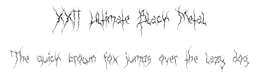 XXII Ultimate Black Metal by Doubletwo Studios — Decorative Font