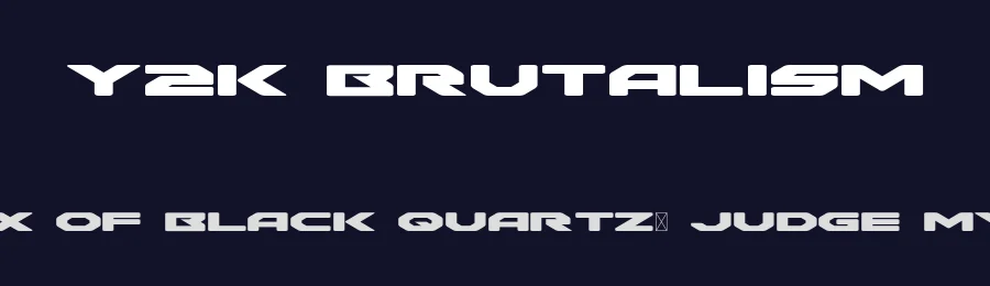 Y2K Brutalism by KreativZero — Display Font — thumbnail 2
