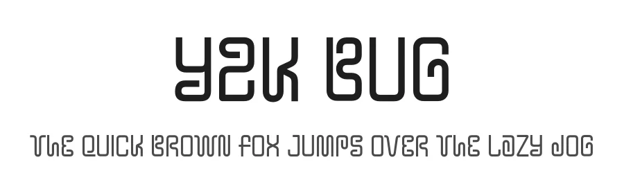 Y2K Bug by Typodermic Fonts β Display Font