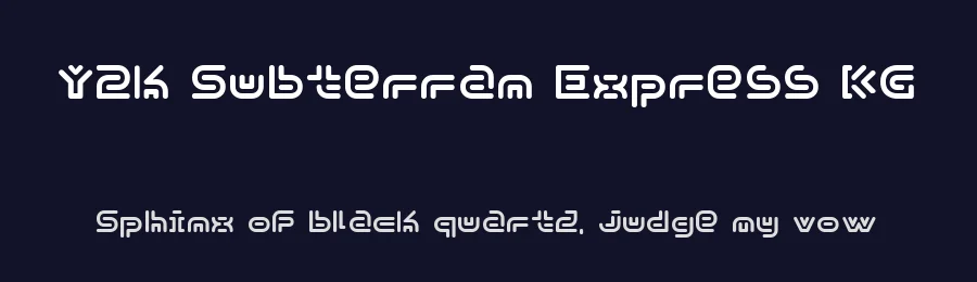 Y2k Subterran Express KG by Hybrid Space — Display Font — thumbnail 2