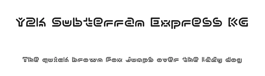 Y2k Subterran Express KG by Hybrid Space โ Display Font