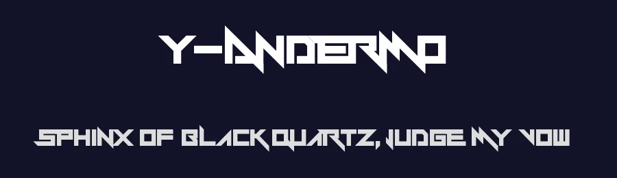 Y-Andermo by Chequered Ink — Display Font — thumbnail 2