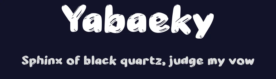 Yabaeky by wepfont.com — Decorative Font — thumbnail 2