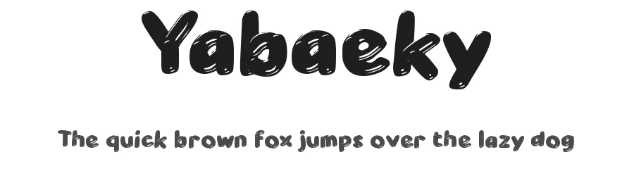 Yabaeky by wepfont.com — Decorative Font