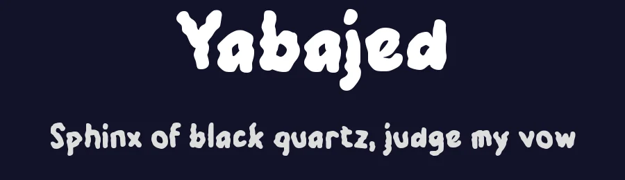 Yabajed by wepfont.com — Decorative Font — thumbnail 2