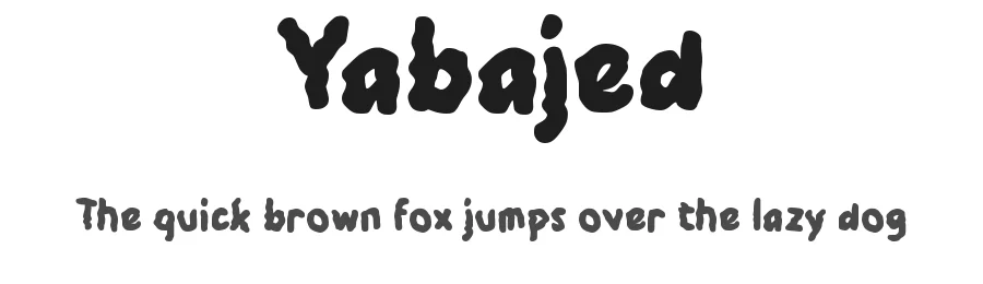 Yabajed by wepfont.com — Decorative Font