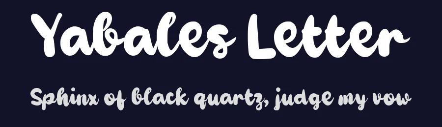 Yabales Letter by wepfont.com — Script Handwritten Font — thumbnail 2