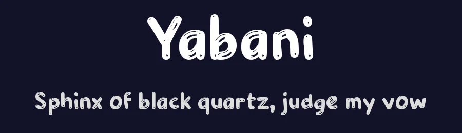 Yabani by wepfont.com — Decorative Font — thumbnail 2