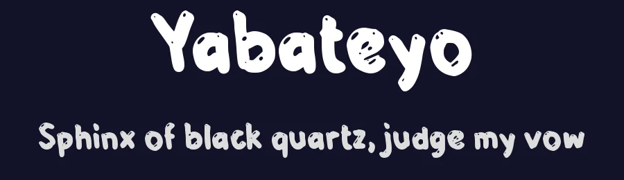 Yabateyo by wepfont.com — Decorative Font — thumbnail 2