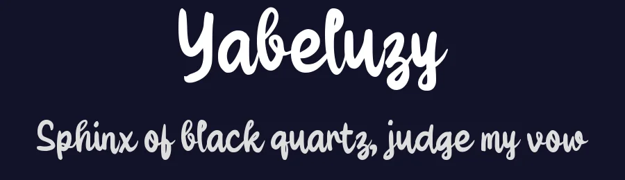 Yabeluzy by wepfont.com — Script Handwritten Font — thumbnail 2